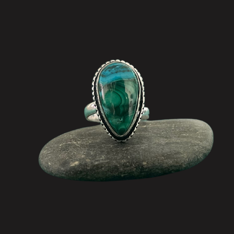 Anelli in Crisocolla e Malachite