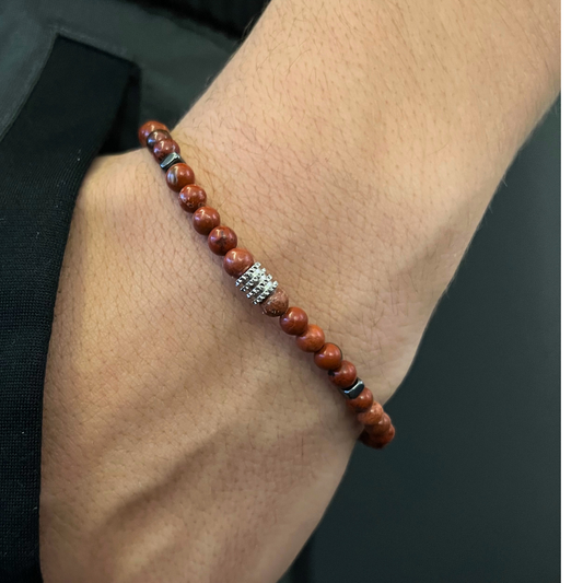 Bracciale in Diaspro Rosso – Energia e Forza Interiore