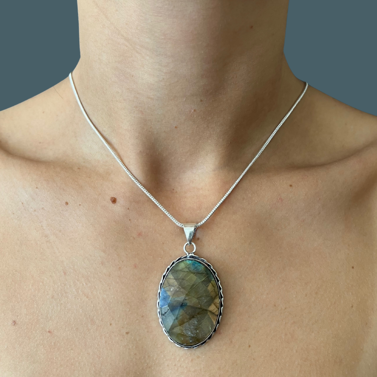 Ciondoli in labradorite Sfaccettata