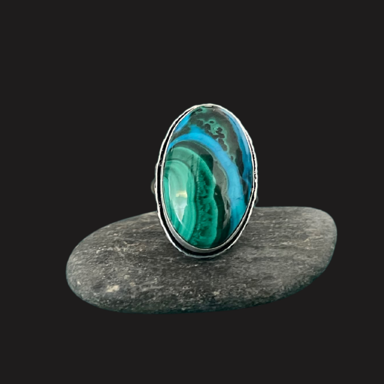 Anelli in Crisocolla e Malachite