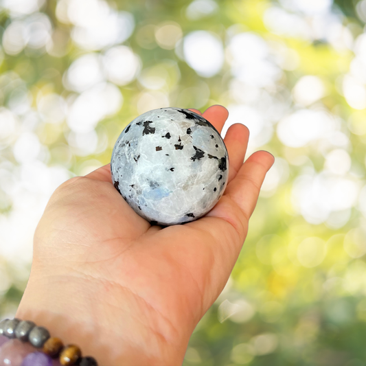 Sfera in Pietra di Luna Arcobaleno