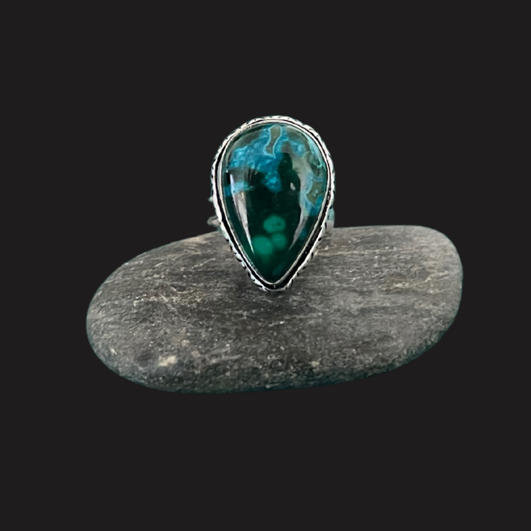 Anelli in Crisocolla e Malachite