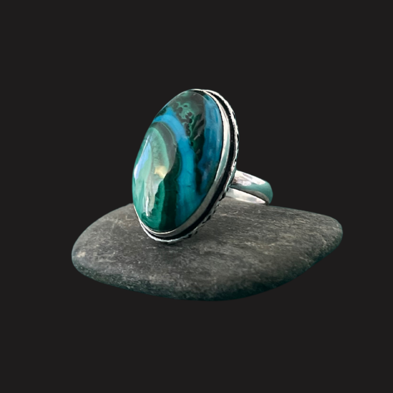 Anelli in Crisocolla e Malachite