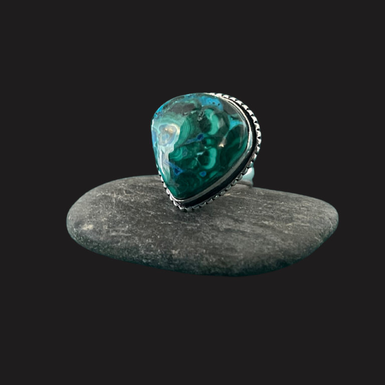 Anelli in Crisocolla e Malachite