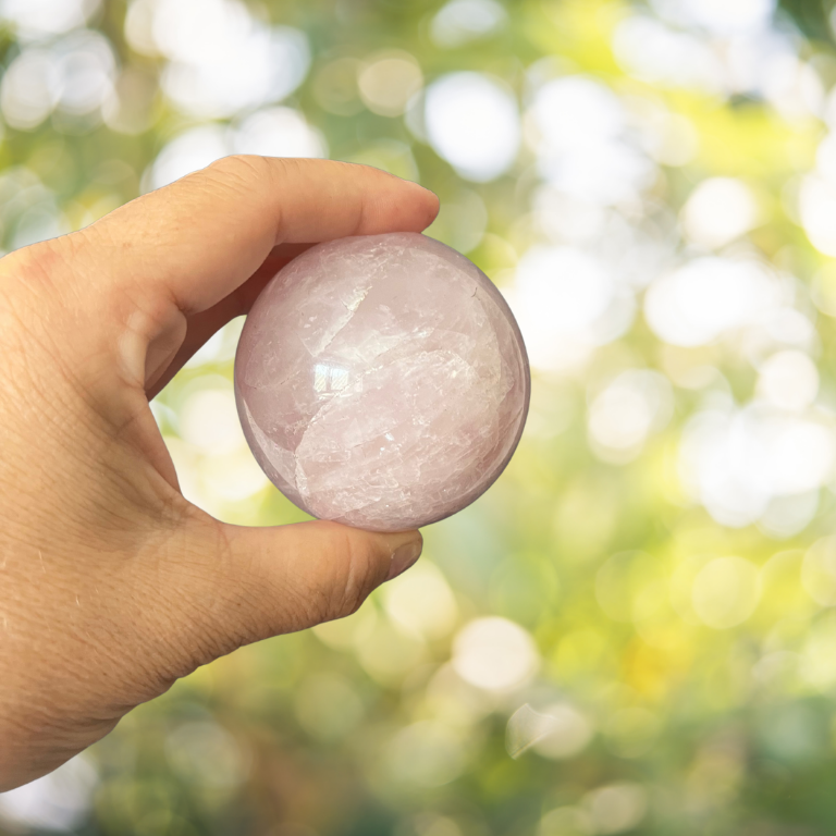 Sfera in Quarzo Rosa