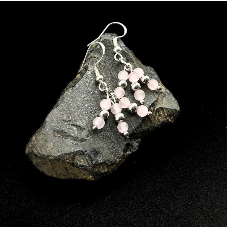 Orecchini Occhio di gatto Rosa