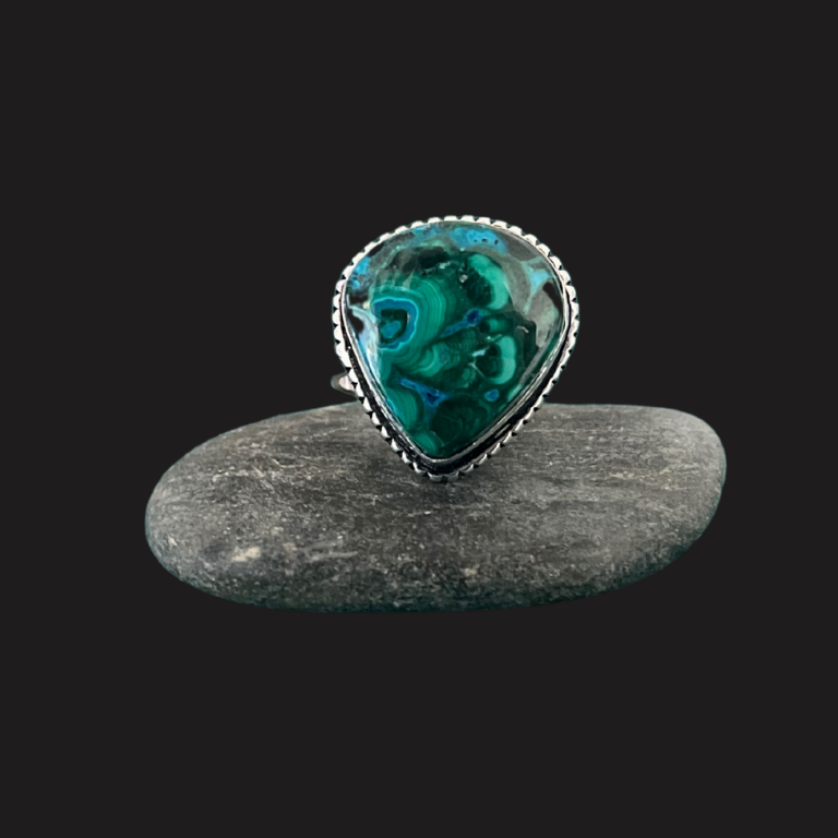 Anelli in Crisocolla e Malachite