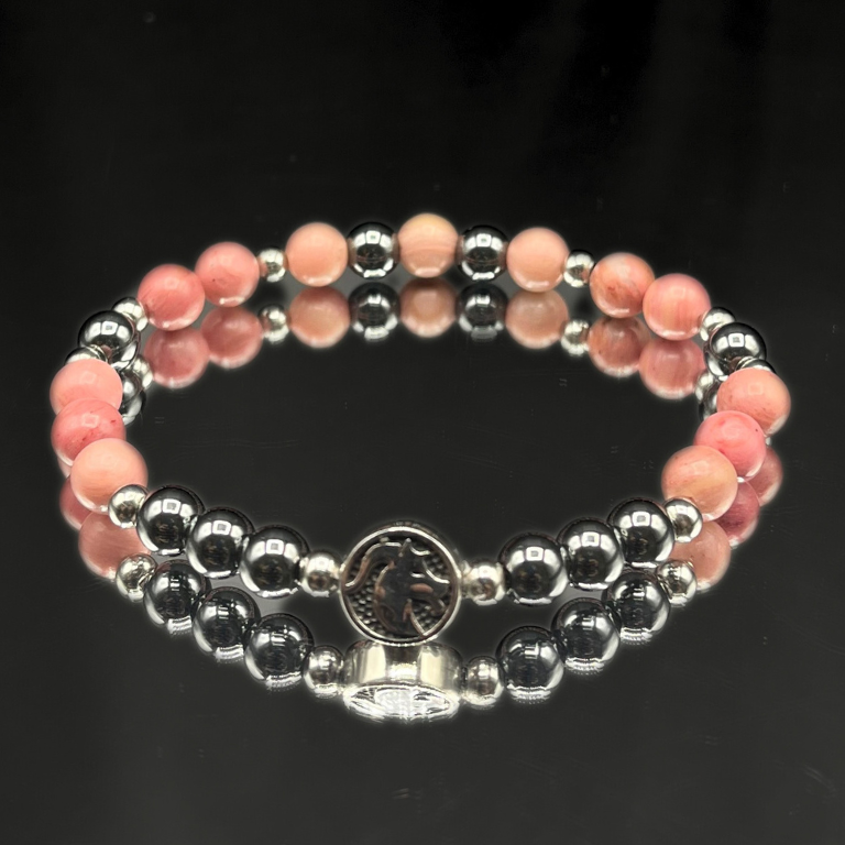Bracciale Capricorno – Rodonite ed Ematite