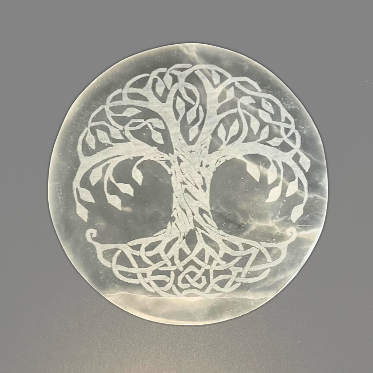 Piattino di Selenite - Albero della Vita