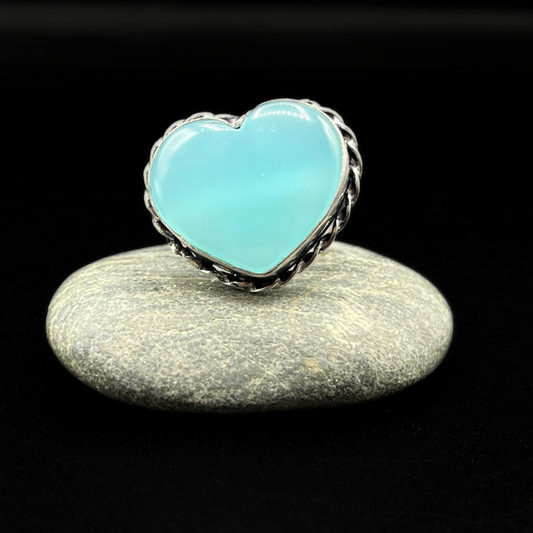 Anello Cuore di Calcedonio