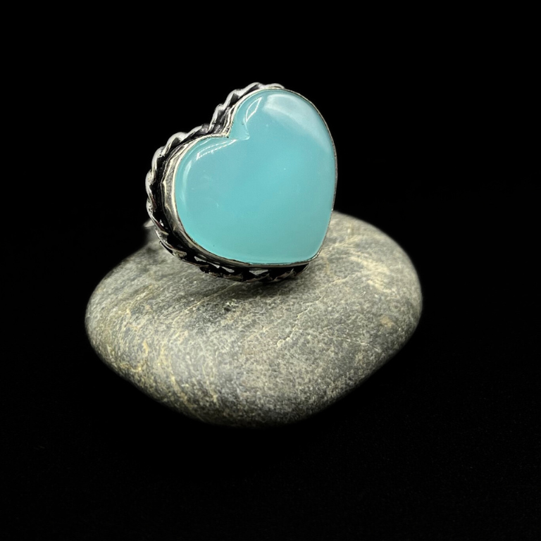 Anello Cuore di Calcedonio