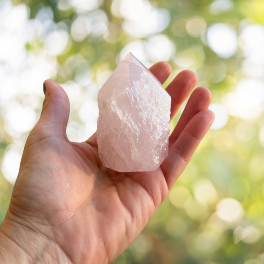 Punta di Quarzo Rosa Naturale