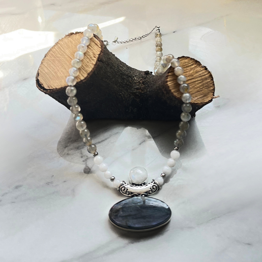 Collana in Pietra di Luna e Labradorite