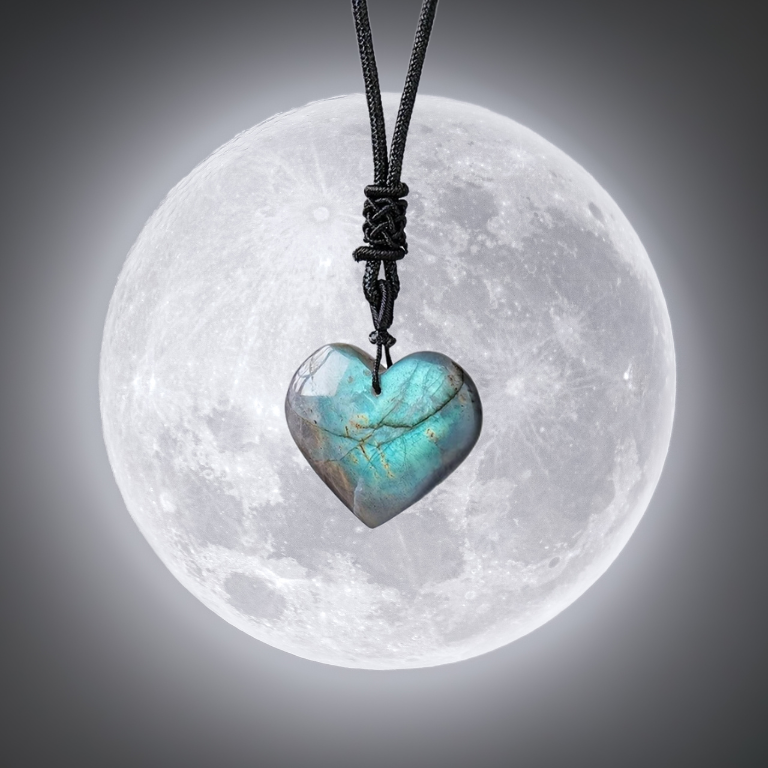 Collana con Cuore in Labradorite