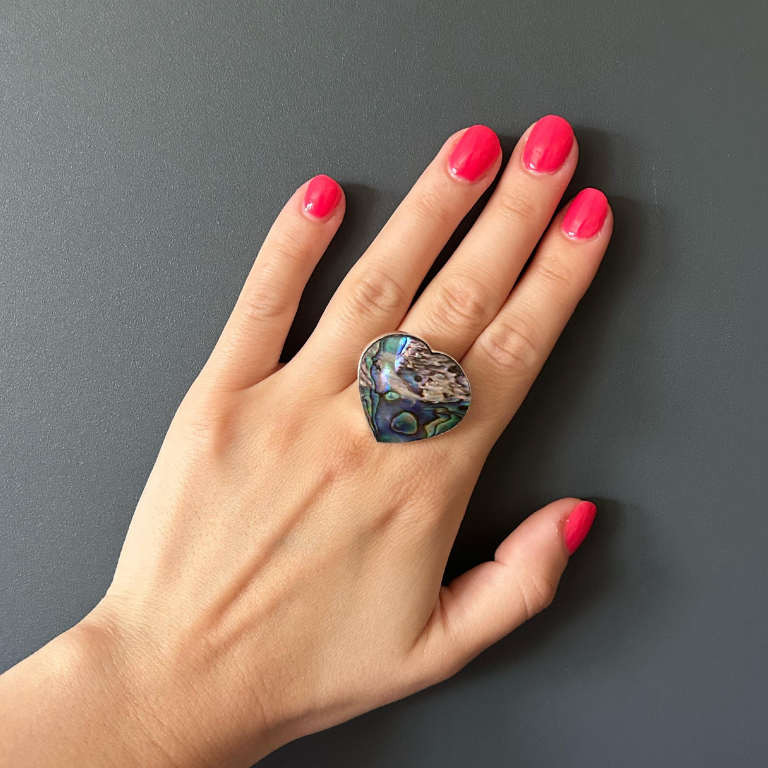 Anello Cuore in Abalone