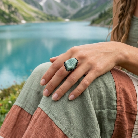 Anello con Pietra Grezza Naturale – Regolabile