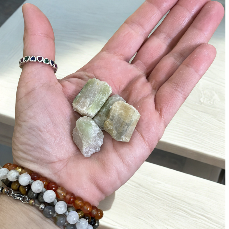 Tormalina Verde e Rosa Grezza Naturale