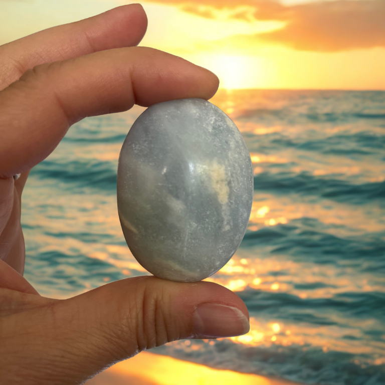 Palmstone in Celestite – Custode di serenità