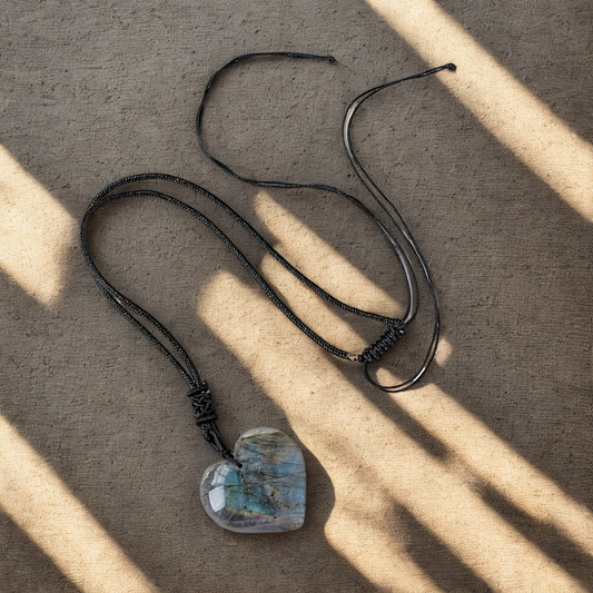 Collana con Cuore in Labradorite