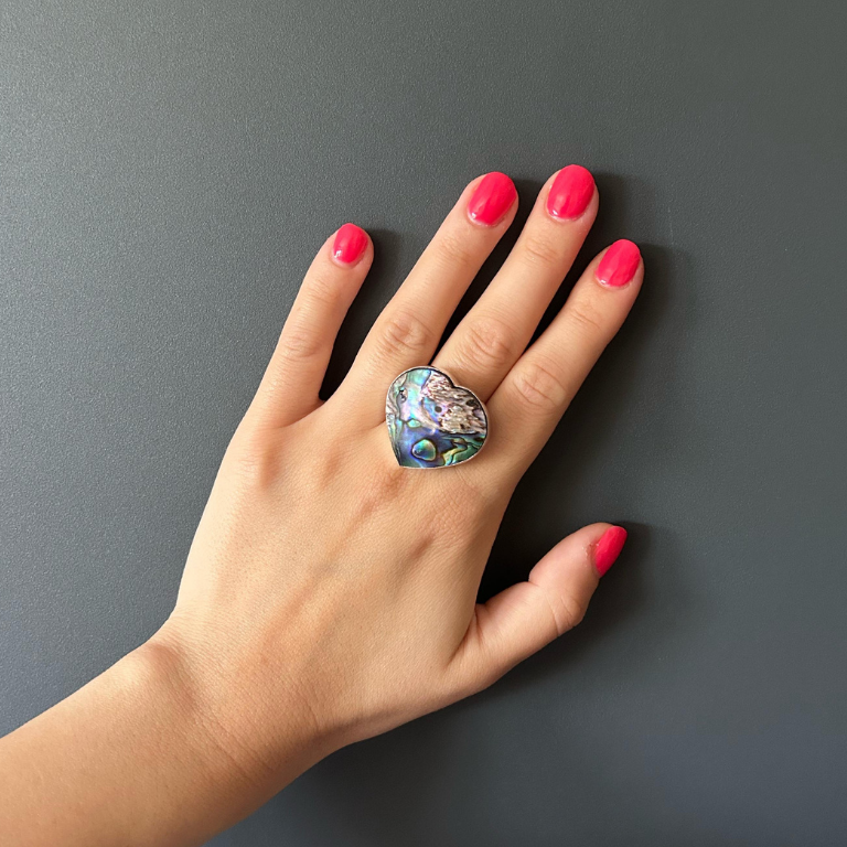 Anello Cuore in Abalone