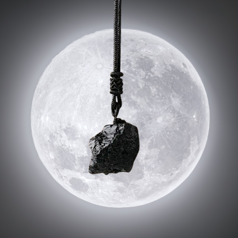 Collana con Tormalina Nera Grezza – Protezione e Radicamento