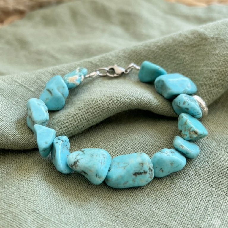 Bracciale in Howlite Turchese