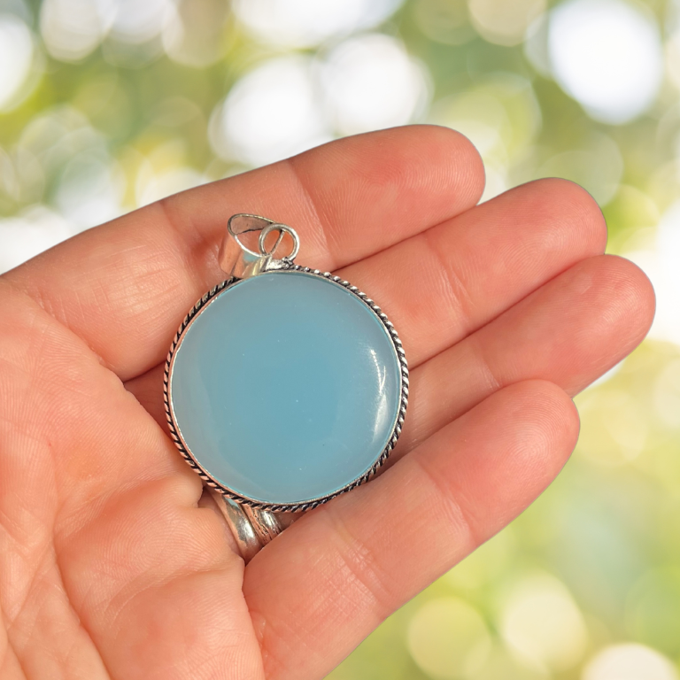 Collana in Calcedonio Azzurro