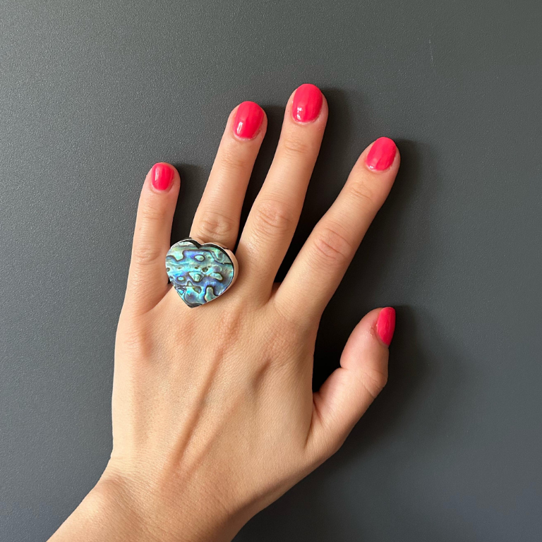 Anello Cuore in Abalone