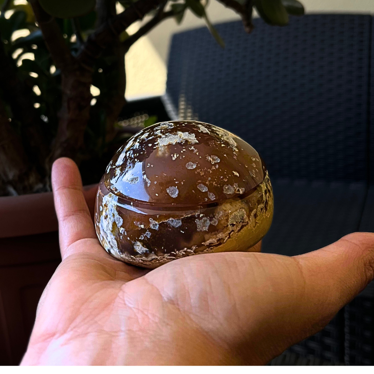 Geode di Agata con cuore cristallino