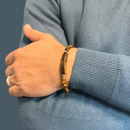 Bracciale Uomo in Occhio di Tigre – Energia, Forza e Protezione