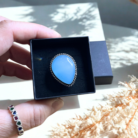 Anelli Calcedonio Azzurro