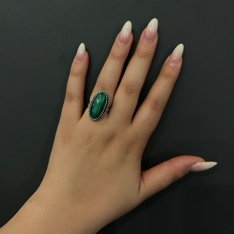 Anello in Malachite