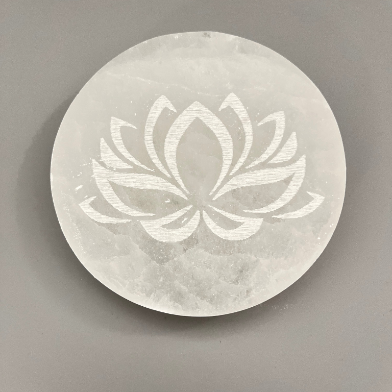 Piattino di Selenite- Fiore di Loto