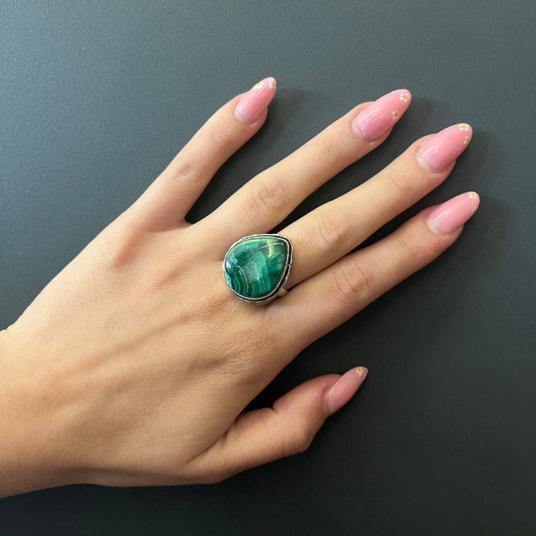 Anelli in Crisocolla e Malachite