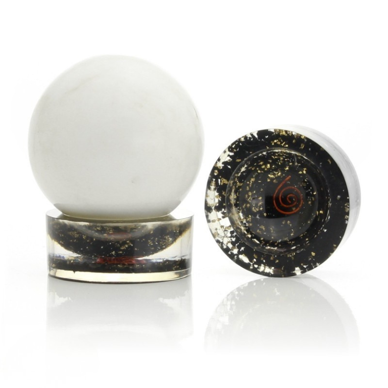 Base per Sfera in Orgonite con Cristalli Naturali – 6 Varianti