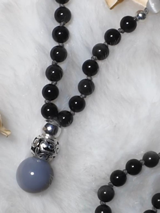 MALA OSSIDIANA E OCCHIO DI GATTO