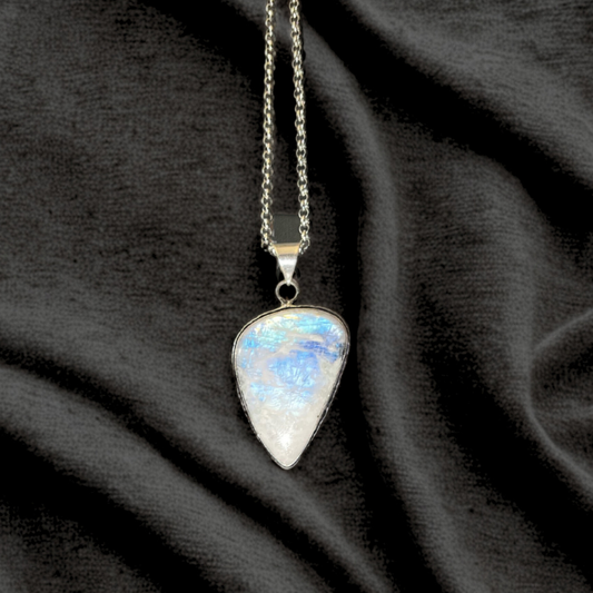 Collana in Pietra di Luna e Tormalina Nera