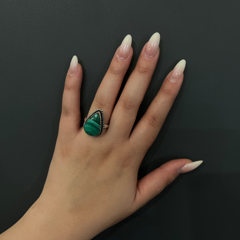 Anello in Malachite