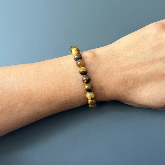 Bracciale in Occhio di Tigre con chiusura in Argento