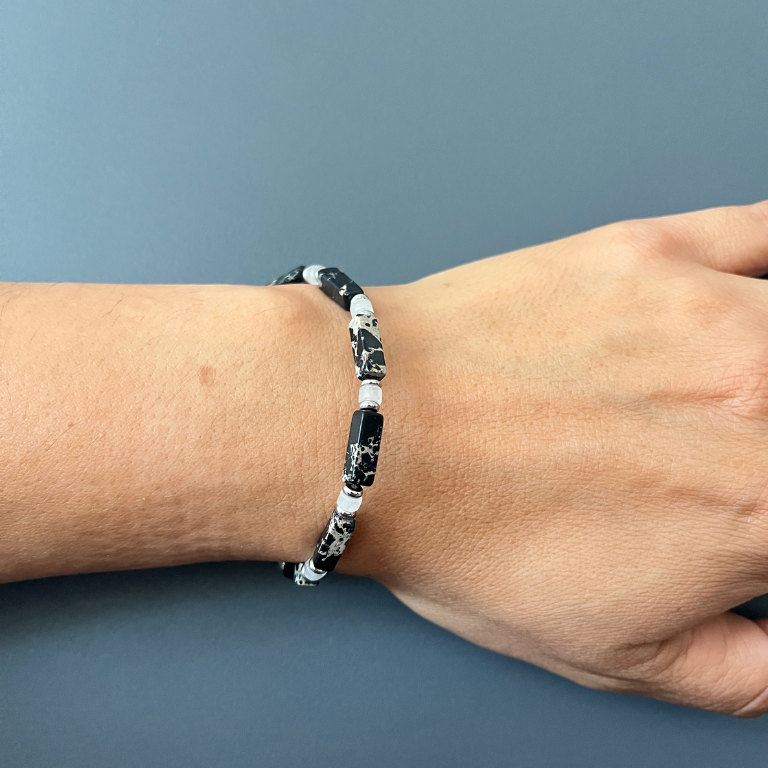 Bracciale in Pietra Sedimentaria e Pietra di Luna