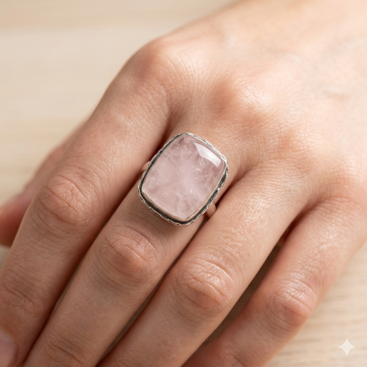 Anello Quarzo rosa