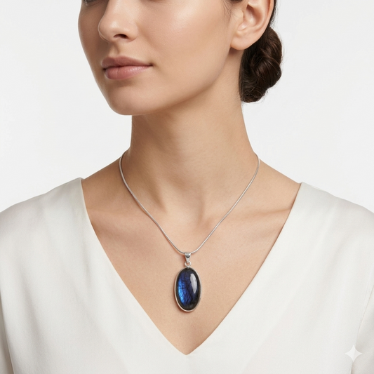 Collana in Labradorite Naturale