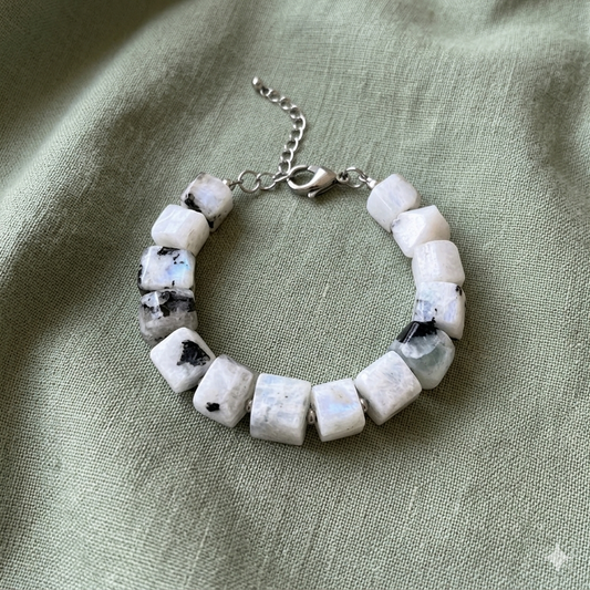 Bracciale in Pietra di Luna Naturale
