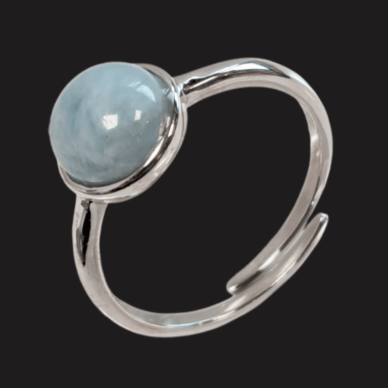 Anello in Acquamarina – Argento 925 Regolabile