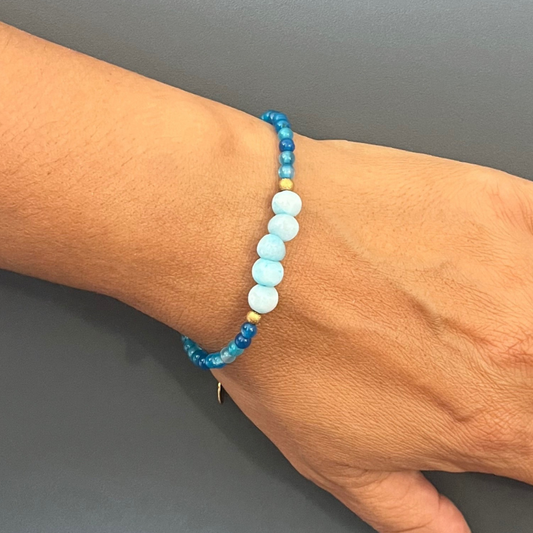 Bracciale in Agata Blu
