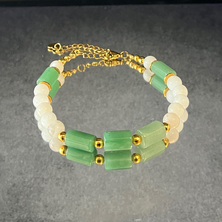 Bracciale Avventurina e Pietra di Luna