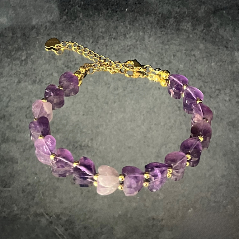 Bracciale Cuori in Ametista