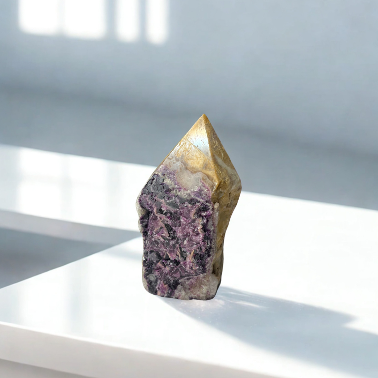 Punta di Fluorite Grezza Lucidata