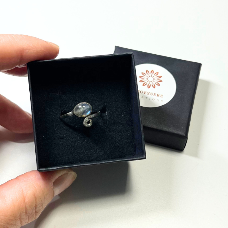 Anello Labradorite Regolabile - Argento 925