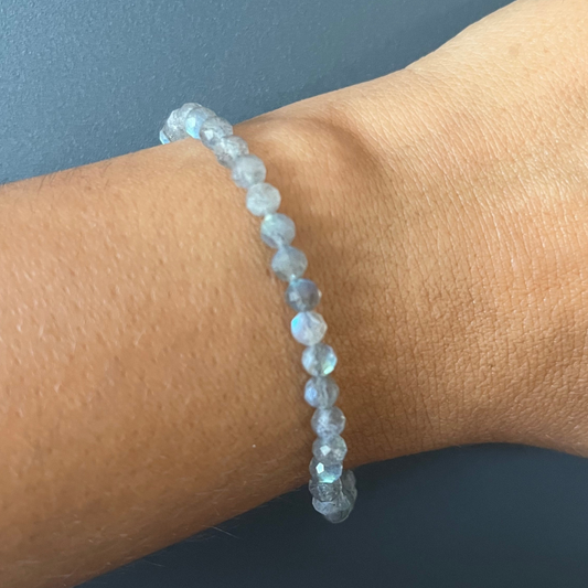 Bracciale in Labradorite sfaccettata